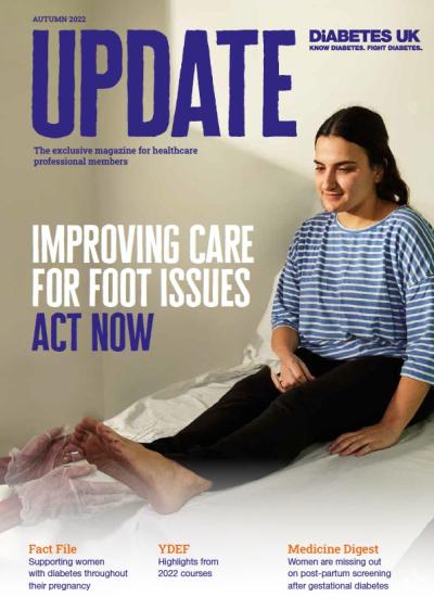 lady sitting having a diabetes feet check