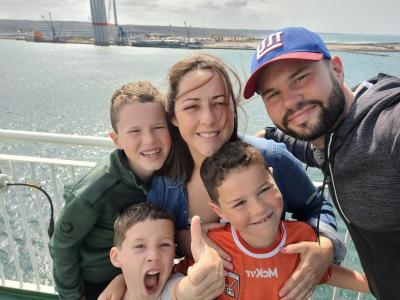 Image of Claire and her family