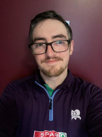 Image of Aidan in his running top