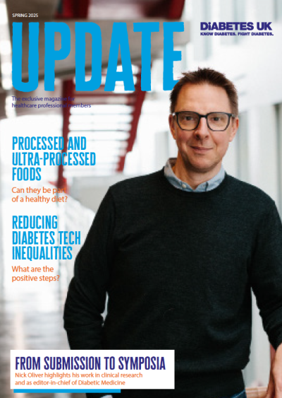Prof Nick Oliver on the cover of Spring issue of Update 2025