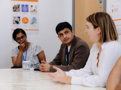 healthcare professionals talk